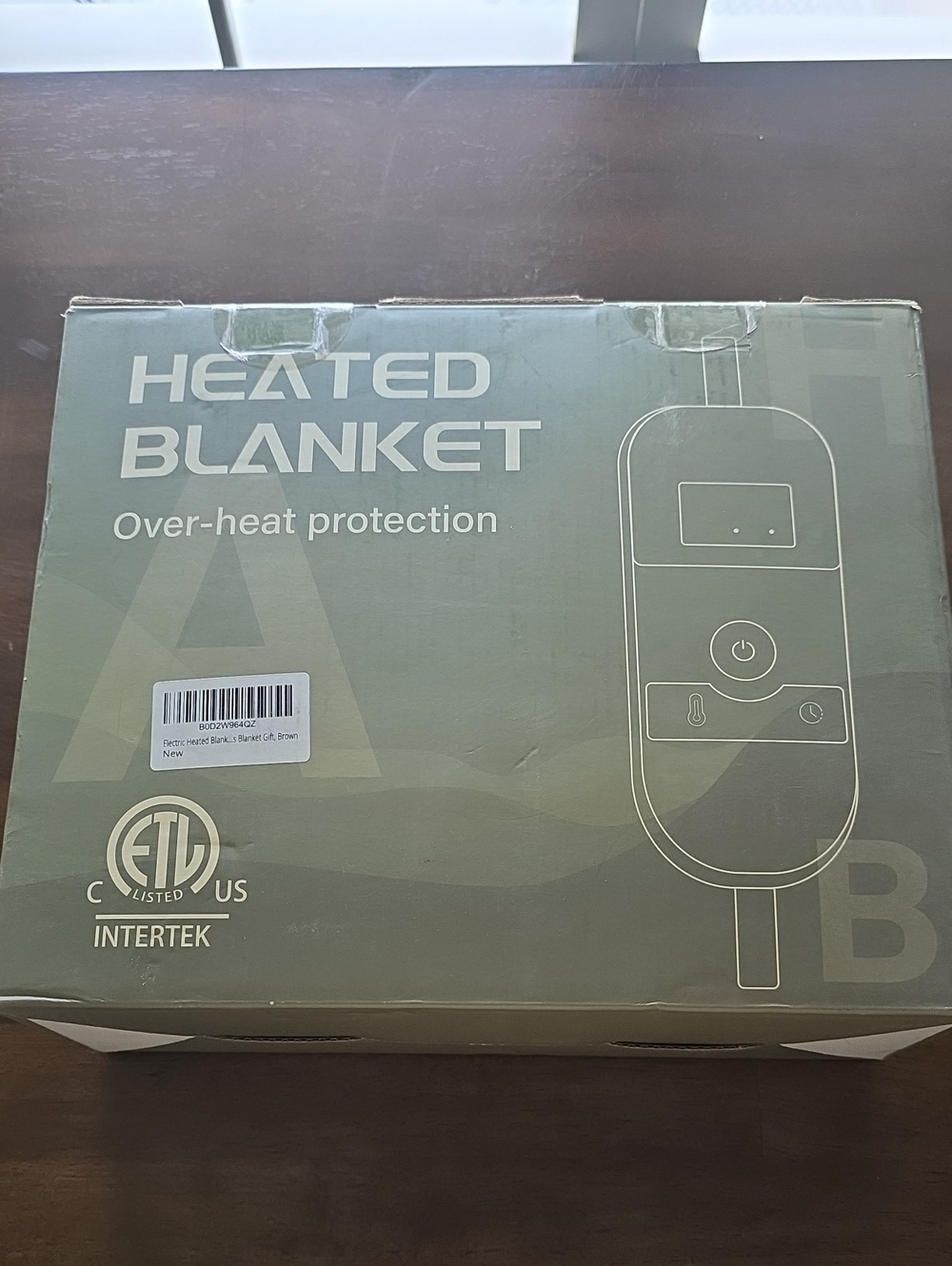 Heated Blanket in Green with Over-Heat Protection
